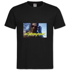TCyberpunk 2077 Keanu Reeves -shirt with Print Cyberpunk 2077 Keanu Reeves - 2XL black