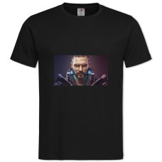 TCyberpunk 2077 Game's Protagonist -shirt with Print Cyberpunk 2077 Game's Protagonist - 2XL black