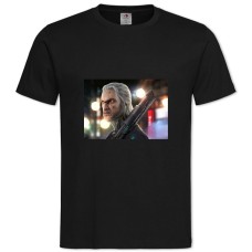 TCyberpunk 2077 Game Character With A Scar -shirt with Print Cyberpunk 2077 Game Character With A Scar - 2XL black