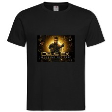 Футболка с принтом Деус Ех Человечество Разделено - 2XL черная