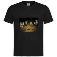 Футболка с принтом Донт Старв У Костра - 2XL черная