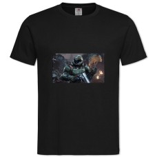 Футболка с принтом Дум Игровой Персонаж - 2XL черная