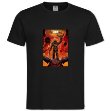 Футболка с принтом Дум Череп - 2XL черная