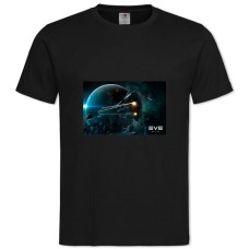 Футболка з принтом Єве Онлайн - 2XL чорна
