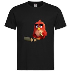 TAngry Birds Red Bird With Sandwich -shirt with Print Angry Birds Red Bird With Sandwich - 2XL black