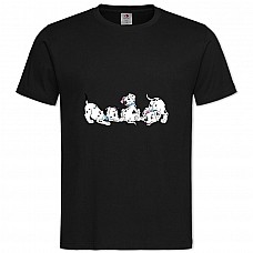 T101 Dalmatians Cute Puppies -shirt with Print 101 Dalmatians Cute Puppies - 2XL black