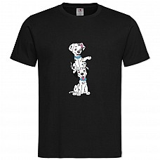 T101 Dalmatians Two Puppies -shirt with Print 101 Dalmatians Two Puppies - 2XL black