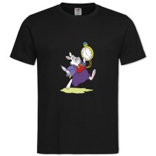 TAlice In Wonderland White Rabbit -shirt with Print Alice In Wonderland White Rabbit - 2XL black