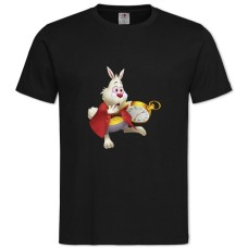 TAlice In Wonderland Rabbit With Watch -shirt with Print Alice In Wonderland Rabbit With Watch - 2XL black