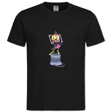 Футболка с принтом Попугай Кеша В ТелевИзоре - 2XL черная