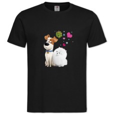 TThe Secret Life Of Pets Gidget And Max -shirt with Print The Secret Life Of Pets Gidget And Max - 2XL black