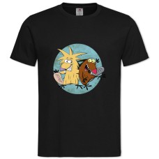 TAngry Beavers Funny Heroes -shirt with Print Angry Beavers Funny Heroes - 2XL black