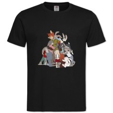 TZootopia Cute Art -shirt with Print Zootopia Cute Art - 2XL black