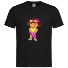 Футболка с принтом Даша Путешественница Даша Пляжница - 2XL черная