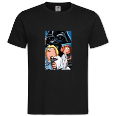 Футболка с принтом Гриффины Звездные Войны - 2XL черная