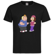 Футболка с принтом Гриффины Крис И Мег - 2XL черная