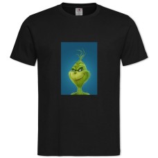 Футболка с принтом Гринч Улыбающееся Лицо - 2XL черная