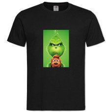 Футболка с принтом Гринч И Пёс - 2XL черная