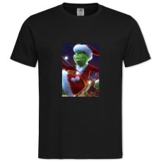 Футболка с принтом Гринч Санта Клаус Версия - 2XL черная