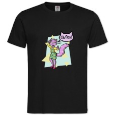 TBojack Horseman Princess Carolyn Oh Fish -shirt with Print Bojack Horseman Princess Carolyn Oh Fish - 2XL black