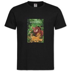 TThe Lion King With Pumba And Timon -shirt with Print The Lion King With Pumba And Timon - 2XL black