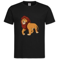 TThe Lion King Cute Smiling Lion -shirt with Print The Lion King Cute Smiling Lion - 2XL black