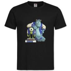 Футболка с принтом Корпорация Монстров Друзья - 2XL черная