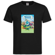Футболка с принтом Корпорация Монстров Главные Герои - 2XL черная
