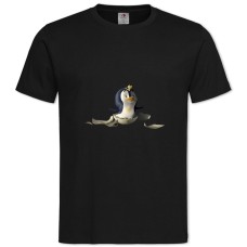 Футболка с принтом Маша И Медведь Пингвин - 2XL черная