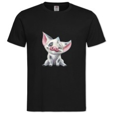 Футболка з принтом Моана Маленька Свинка - 2XL чорна