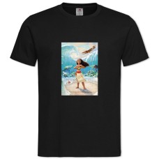 Футболка з принтом Моана Красиве Море - 2XL чорна