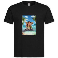 Футболка с принтом Моана Главные Герои - 2XL черная