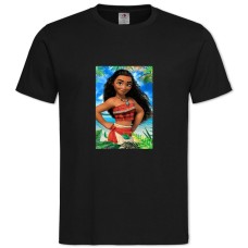 Футболка з принтом Моана Красива Дівчина - 2XL чорна