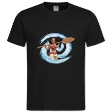 Футболка з принтом Моана Сила Дівчата - 2XL чорна