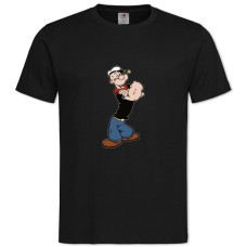 Футболка с принтом Моряк Папай Могучий - 2XL черная