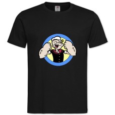 Футболка с принтом Моряк Папай Логотип - 2XL черная