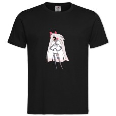 Футболка з принтом Готель Хазбін Дівчина - 2XL чорна