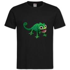 Футболка з принтом Рапунсель Ящірка - 2XL чорна