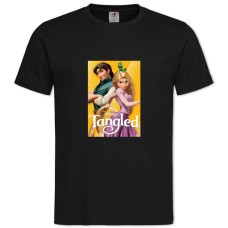 Футболка з принтом Рапунсель Заплутана - 2XL чорна