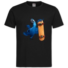 Футболка с принтом Рио Скейт Птица - 2XL черная
