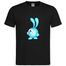 Футболка с принтом Смешарики Зайка Крош - 2XL черная