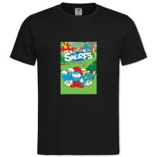 TThe Smurfs Cartoon Version -shirt with Print The Smurfs Cartoon Version - 2XL black