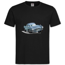 Футболка з принтом Тачки Синя Машина - 2XL чорна