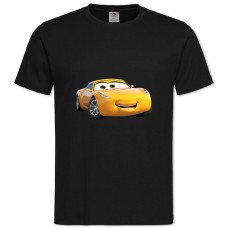 Футболка з принтом Тачки Жовта Машина - 2XL чорна