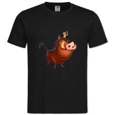 TTimon And Pumbaa Main Characters -shirt with Print Timon And Pumbaa Main Characters - 2XL black