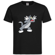 TTom And Jerry Cat -shirt with Print Tom And Jerry Cat - 2XL black