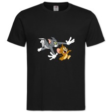 TTom And Jerry Running Heroes -shirt with Print Tom And Jerry Running Heroes - 2XL black