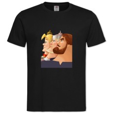 TThree Heroes Of The Protagonist -shirt with Print Three Heroes Of The Protagonist - 2XL black