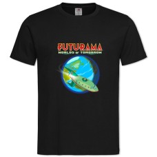 Футболка з принтом Футурама Прикольний Принт - 2XL чорна