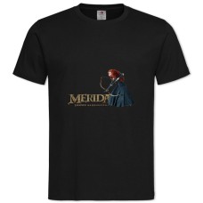 Футболка с принтом Храбрая Сердцем Мерида Логотип - 2XL черная